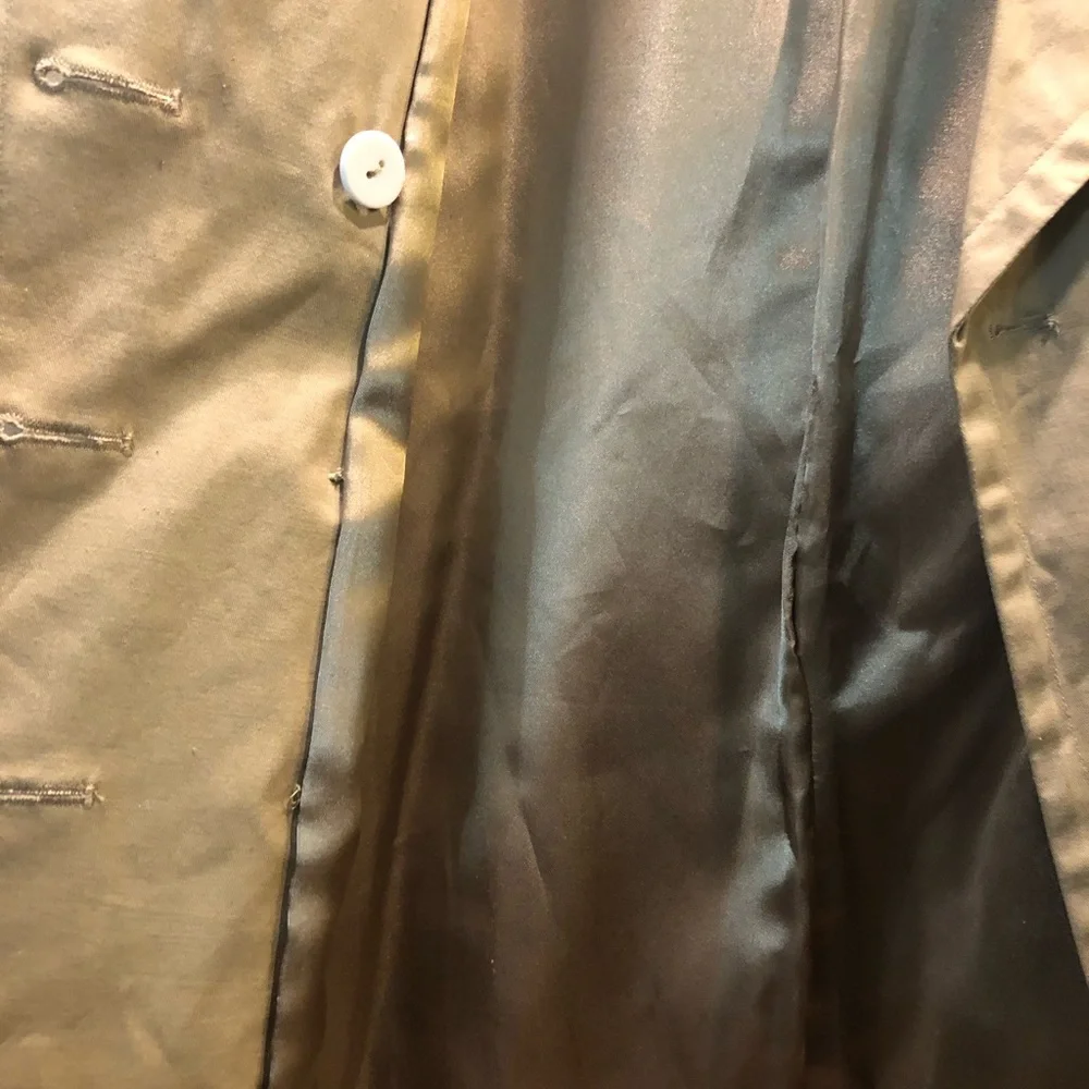 COPY - VINTAGE Linea by Louis Dell'Olio Trench Coat Women's L Tan Beige Brown - Picture 13 of 15